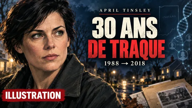 Miniature illustrée du documentaire April Tinsley. Portrait fictif, pas une archive de l’affaire.