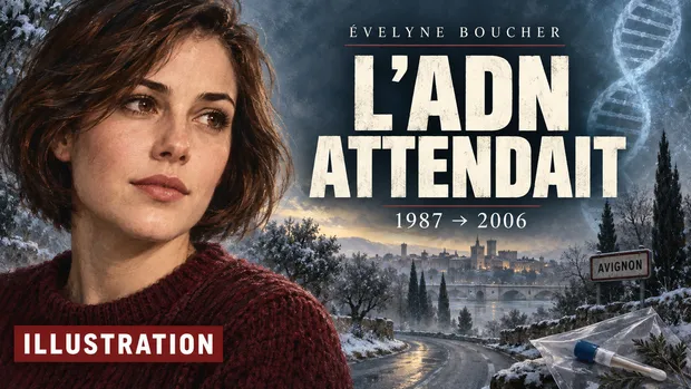 Miniature illustrée du documentaire Évelyne Boucher. Portrait fictif, pas une archive de l’affaire.